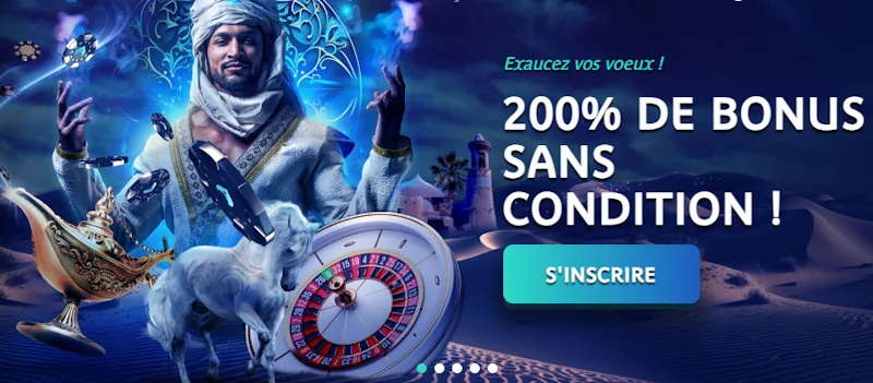 Prince Ali casino bonus d'inscription